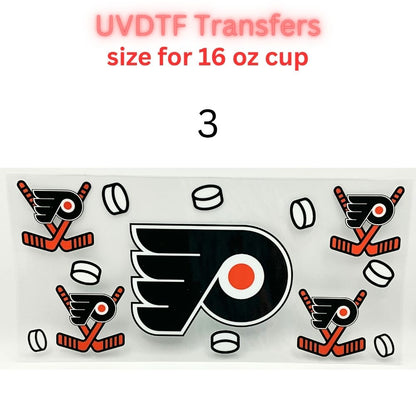 Sports Fan Inspired UV DTF Cup Wrap | 16 oz Glass Can Decal | Basketball, Hockey & College Spirit Designs | Waterproof Permanent Transfer