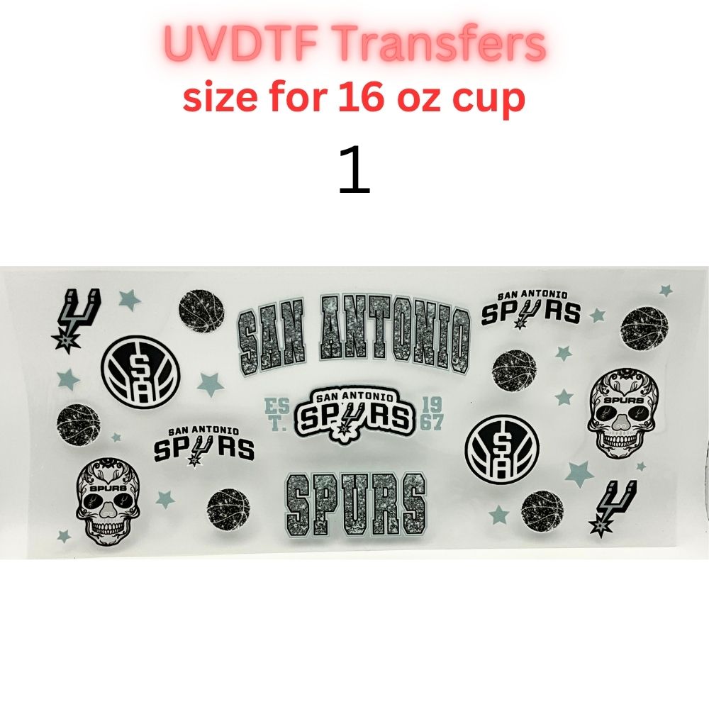 Pro Basketball City Team Inspired Wraps | UVDTF 16oz Glass Can Transfer | Pro Hoops Fan Cup Decals | Game Day Tumbler Wrap