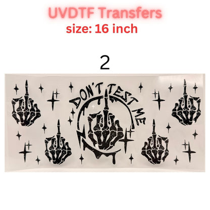 16" UV DTF Transfer – Funny Humor & Attitude Designs – Cup / Tumbler / Hard Surface Decal