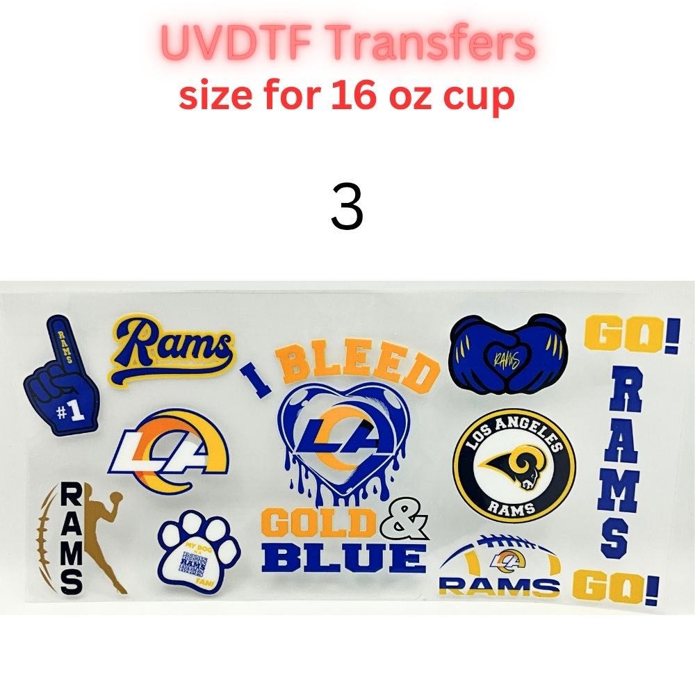 Sports Fan Inspired UV DTF Cup Wrap for 16 oz Glass Can | Football Fan Transfer Decal | Waterproof Permanent Cup Sticker | Multiple Styles