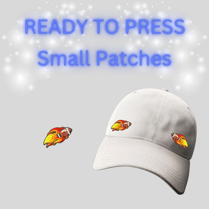 READY TO PRESS Small Sports Patches | Embroidered Iron-On Hat & Apparel Patches