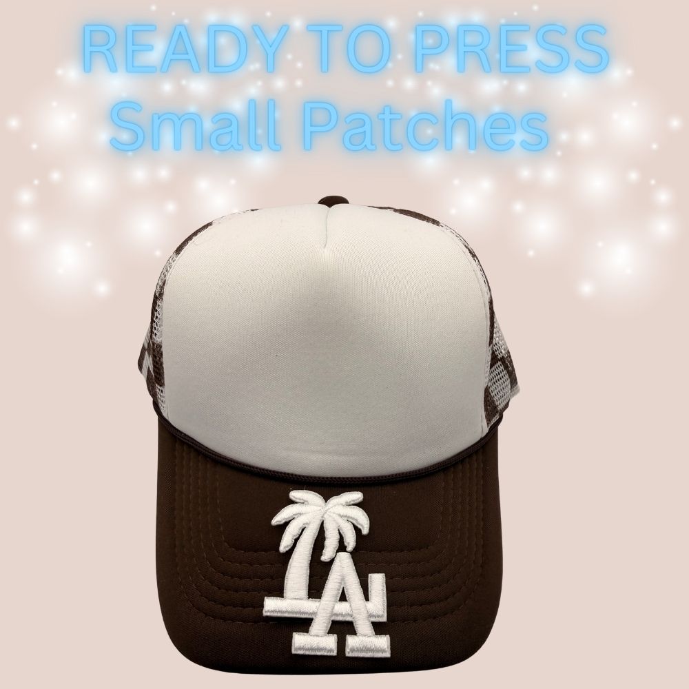 Ready-to-Press Small LA Letter Patches | Chenille Embroidered Iron-On Appliqués | Multiple Colors & Styles