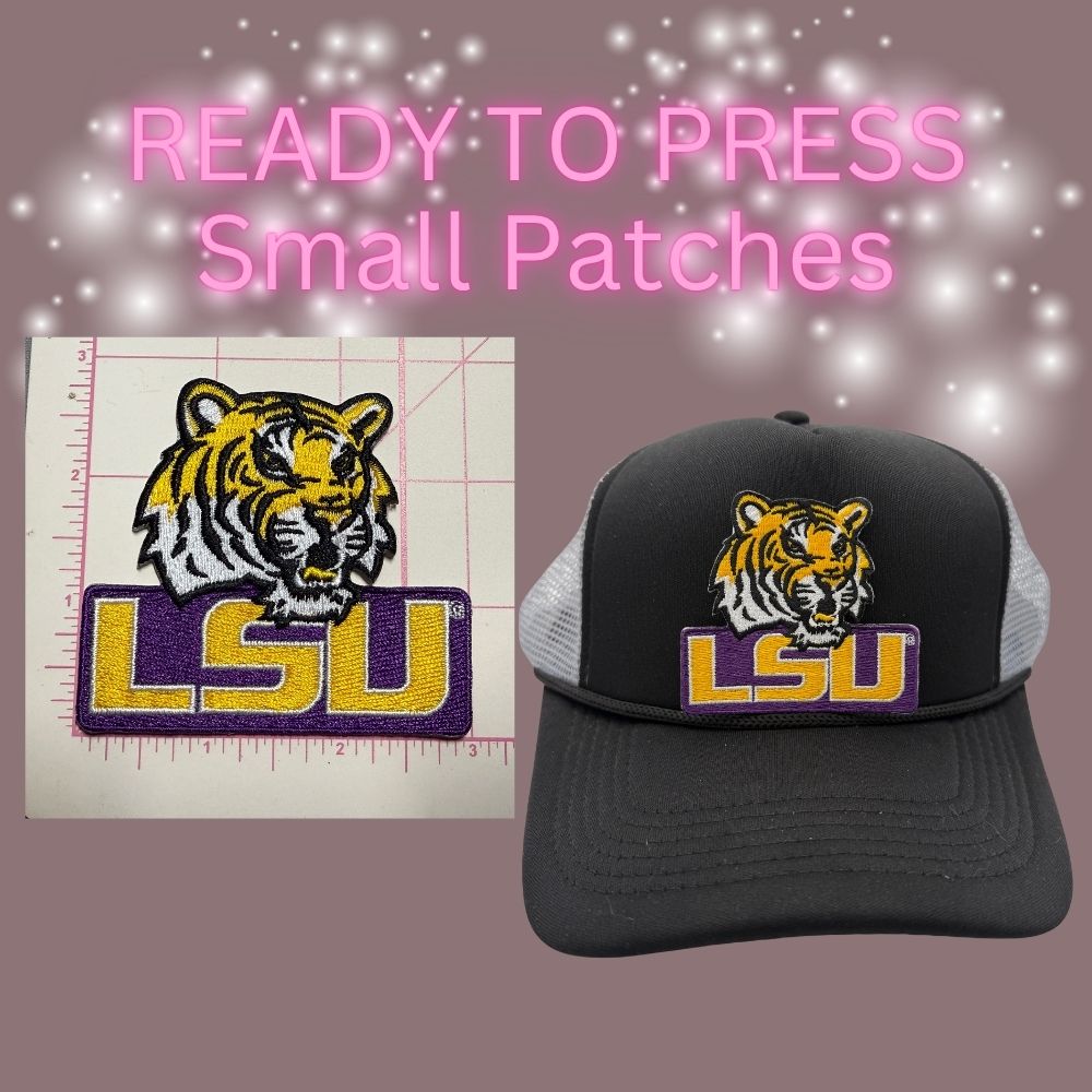 🏈 Ready to Press Small Patches – College Team Inspired Embroidered Designs