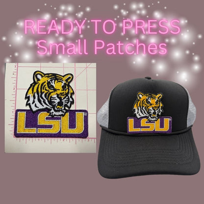 🏈 Ready to Press Small Patches – College Team Inspired Embroidered Designs