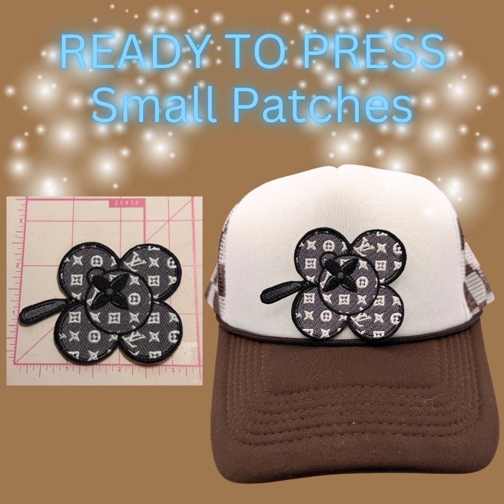 READY TO PRESS Neutral Luxe Embroidered Patches – Small Size