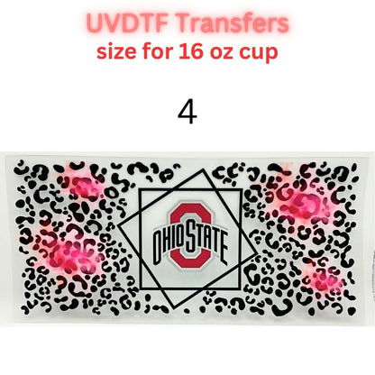 Sports Fan Inspired UV DTF Cup Wrap | 16 oz Glass Can Decal | Basketball, Hockey & College Spirit Designs | Waterproof Permanent Transfer