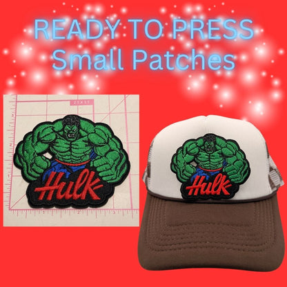 Ready-to-Press Small Character Patches – Cartoon Hero Style Embroidered Appliqués for Hats, Bags & Clothing