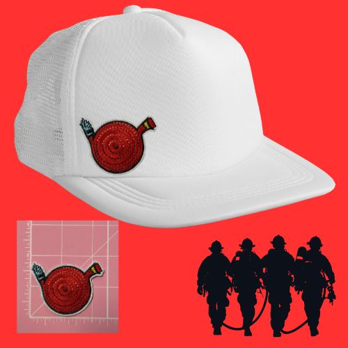 Firefighter Patches – Ready to Press Small Iron-On Embroidery Appliques (Fire Truck, Helmet, Flames & More)