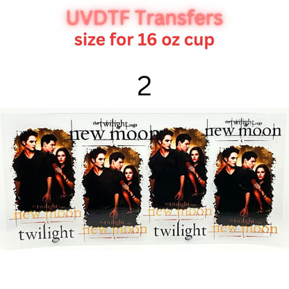 Romantic Movie Aesthetic UVDTF Wrap | Vintage Love Story Tumbler Decal | Dark Romance & Retro Film Inspired | 16oz Glass Cup Transfer