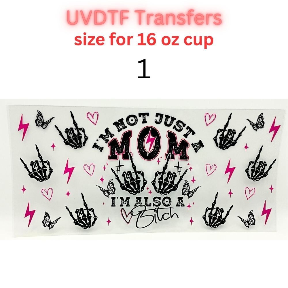 Mom Life & Lifestyle UV DTF Cup Wraps | 16oz Tumbler Transfers | Cheer, Floral, Grandma, Self-Love & Off-Road Designs