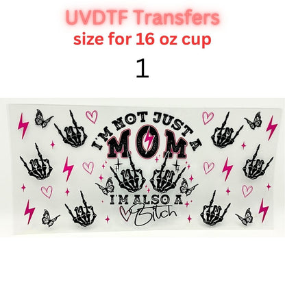 Mom Life & Lifestyle UV DTF Cup Wraps | 16oz Tumbler Transfers | Cheer, Floral, Grandma, Self-Love & Off-Road Designs