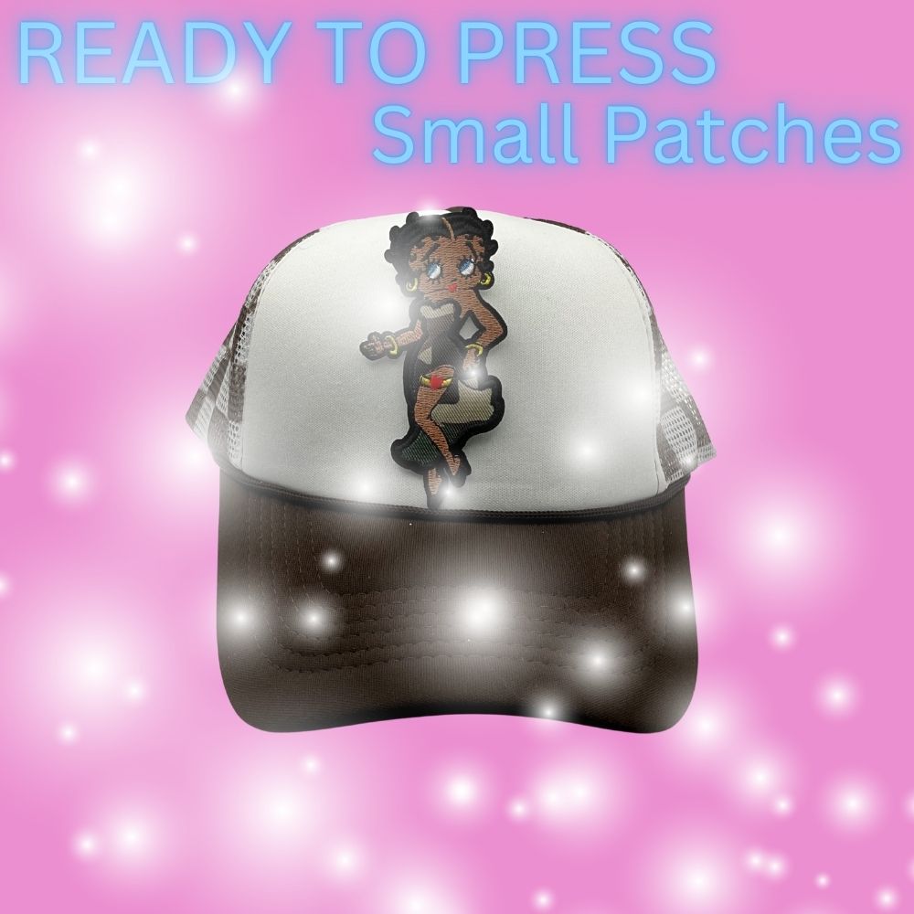 Ready-to-Press Small Fashion Girl Embroidered Patches | Trendy Cartoon Style | Heat Press Appliqués