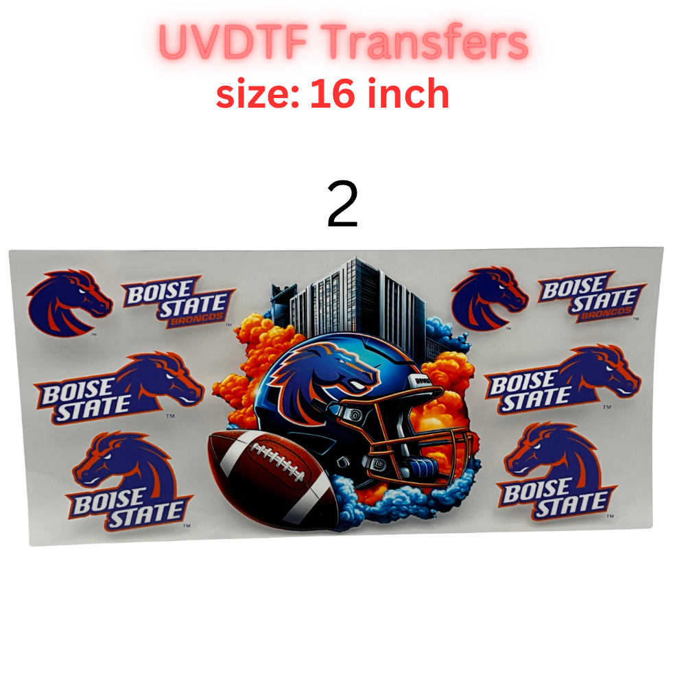 Football Helmet UV DTF Transfer Sheet – 16 Inch | College Color Inspired Game Day Wraps