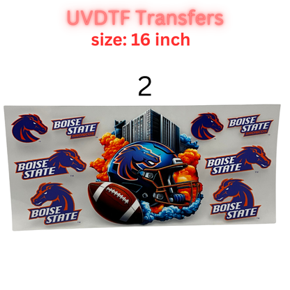 Football Helmet UV DTF Transfer Sheet – 16 Inch | College Color Inspired Game Day Wraps