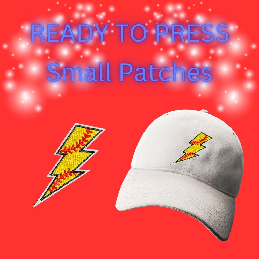 READY TO PRESS Small Sports Patches | Embroidered Hat & Apparel Iron-On Patches