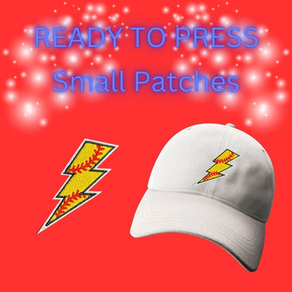 READY TO PRESS Small Sports Patches | Embroidered Hat & Apparel Iron-On Patches