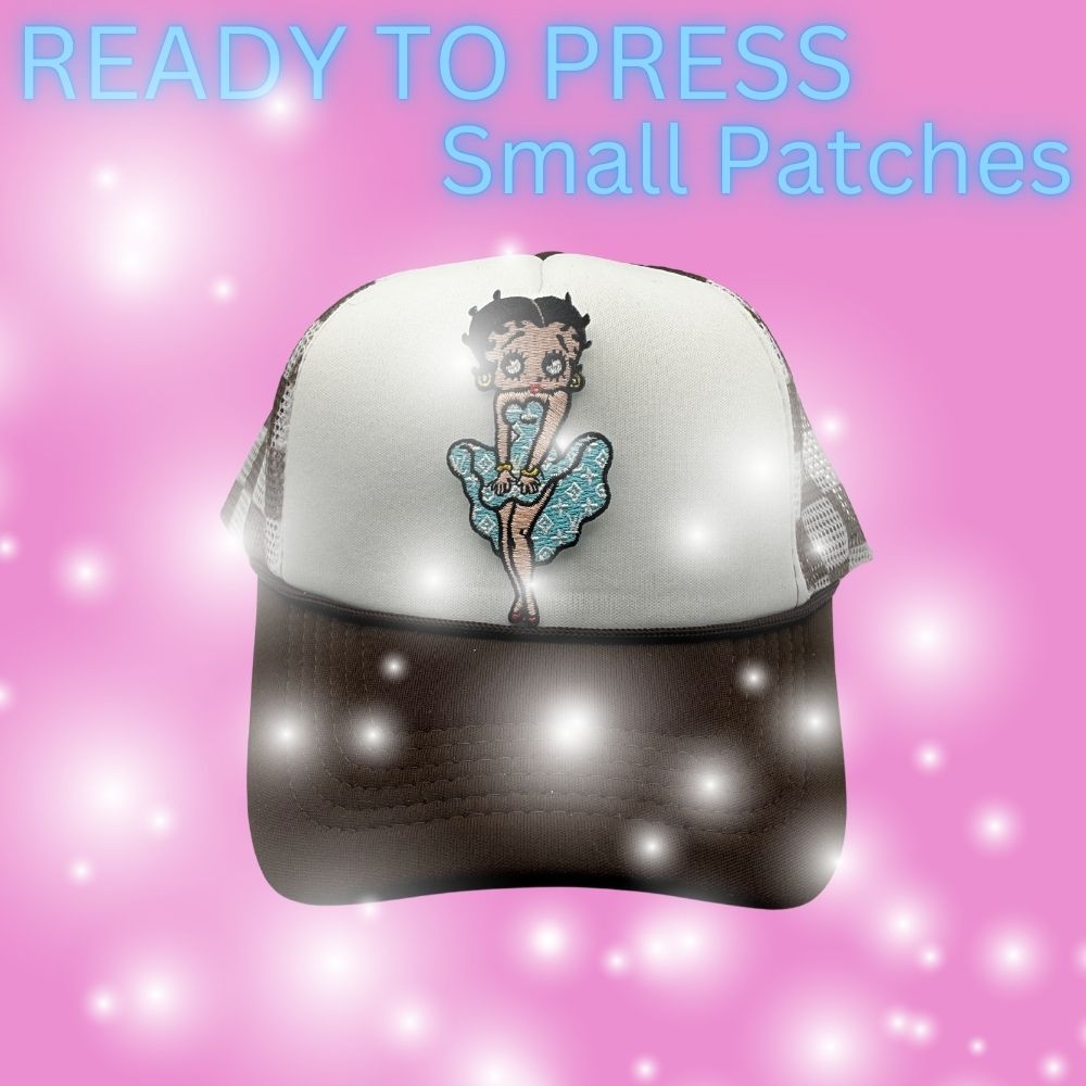 Ready-to-Press Small Fashion Girl Embroidered Patches | Trendy Cartoon Style | Heat Press Appliqués