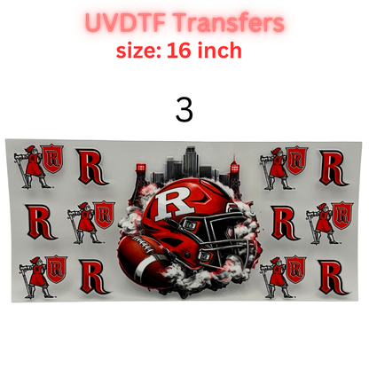 Football Helmet UV DTF Transfer Sheet – 16 Inch | College Color Inspired Game Day Wraps
