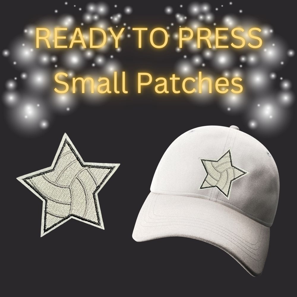 READY TO PRESS Small Sports Patches | Embroidered Hat & Apparel Iron-On Patches