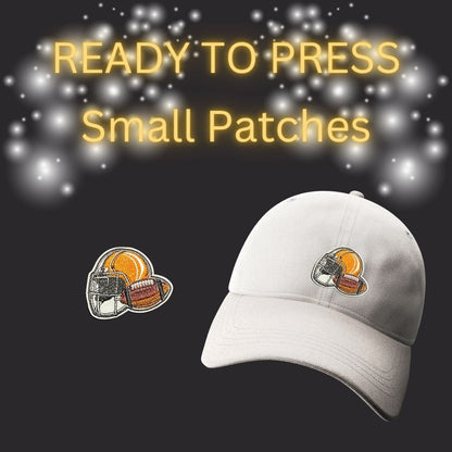 READY TO PRESS Small Sports Patches | Embroidered Iron-On Hat & Apparel Patches