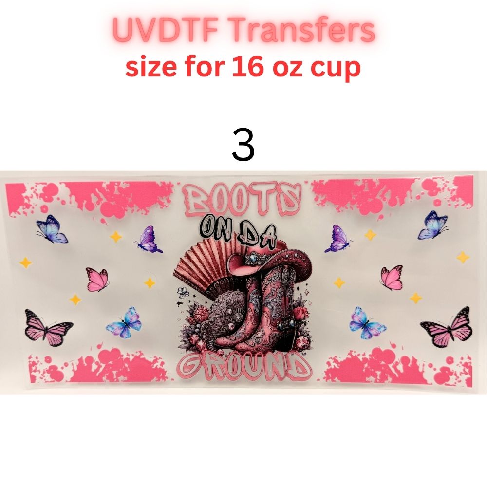 Edgy UVDTF Cup Wrap | 16oz Glass Can Transfer | Funny Quotes Aesthetic Wrap | Butterfly Skull Floral Designs | Trendy Tumbler Decal