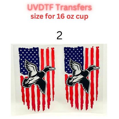 Patriotic & Blue Collar UV DTF Cup Wraps | 16oz Tumbler Transfers | Fishing, Firefighter, Military, Dad Life, Americana Designs