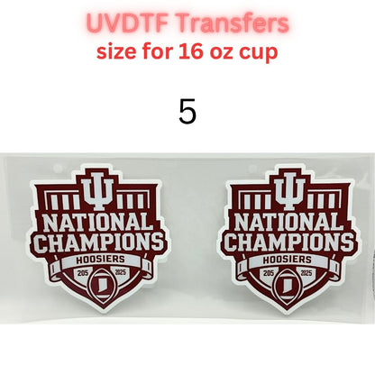 Sports Fan Inspired UV DTF Cup Wrap | 16 oz Glass Can Decal | Basketball, Hockey & College Spirit Designs | Waterproof Permanent Transfer