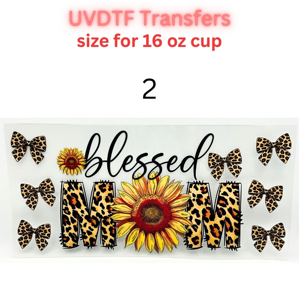 Mom Life & Lifestyle UV DTF Cup Wraps | 16oz Tumbler Transfers | Cheer, Floral, Grandma, Self-Love & Off-Road Designs