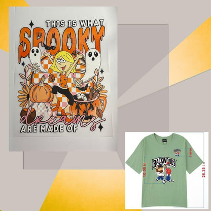 Halloween Spooky Liz DTF Transfer – Trick-or-Treat Heat Press Design (10-Inch Ready to Press)