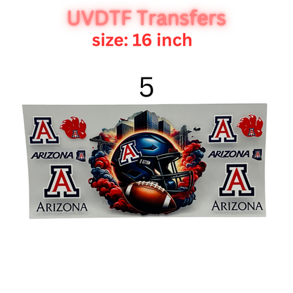 Football Helmet City Vibes UV DTF Transfer Sheet – 16 Inch | Game Day Inspired Designs