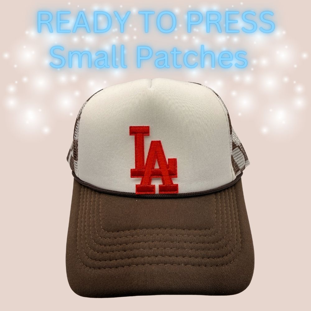 Ready-to-Press Small LA Letter Patches | Chenille Embroidered Iron-On Appliqués | Multiple Colors & Styles