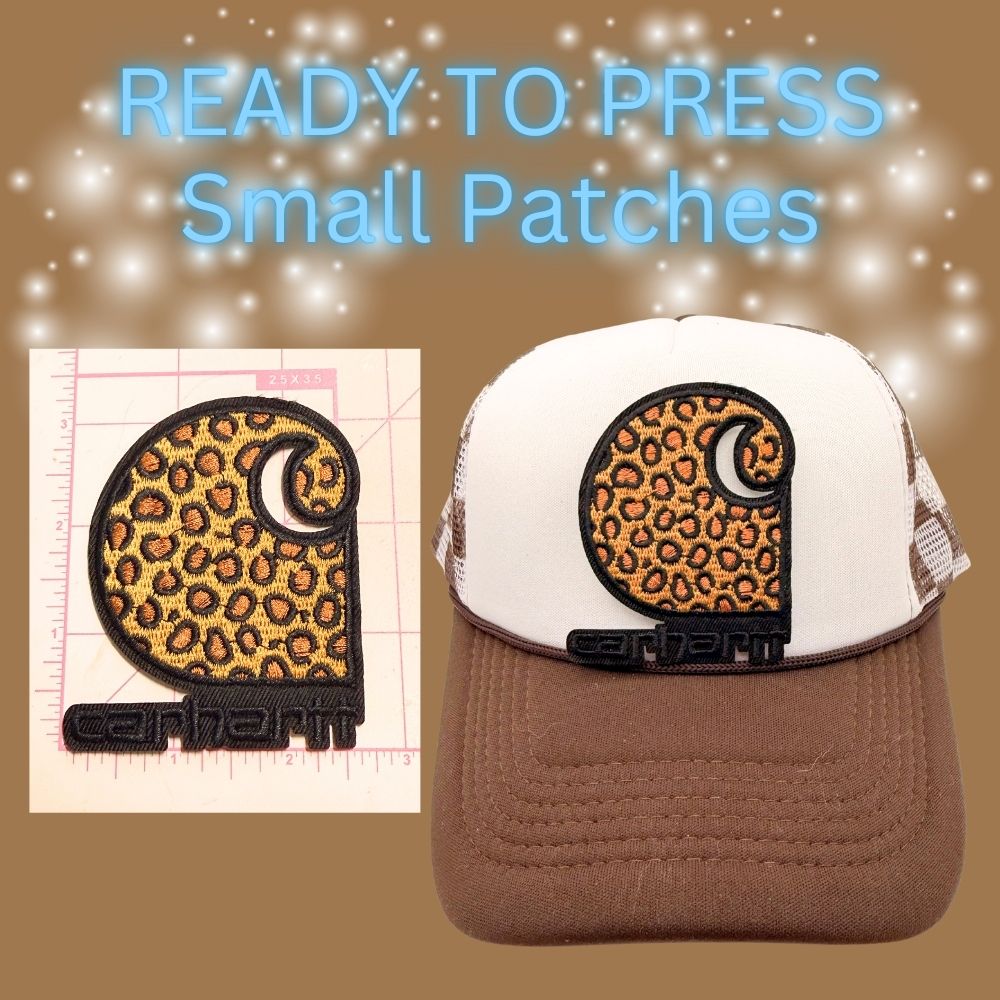 READY TO PRESS Neutral Luxe Embroidered Patches – Small Size