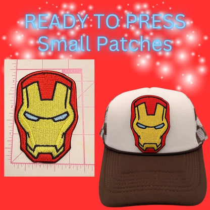 Ready-to-Press Small Character Patches – Cartoon Hero Style Embroidered Appliqués for Hats, Bags & Clothing