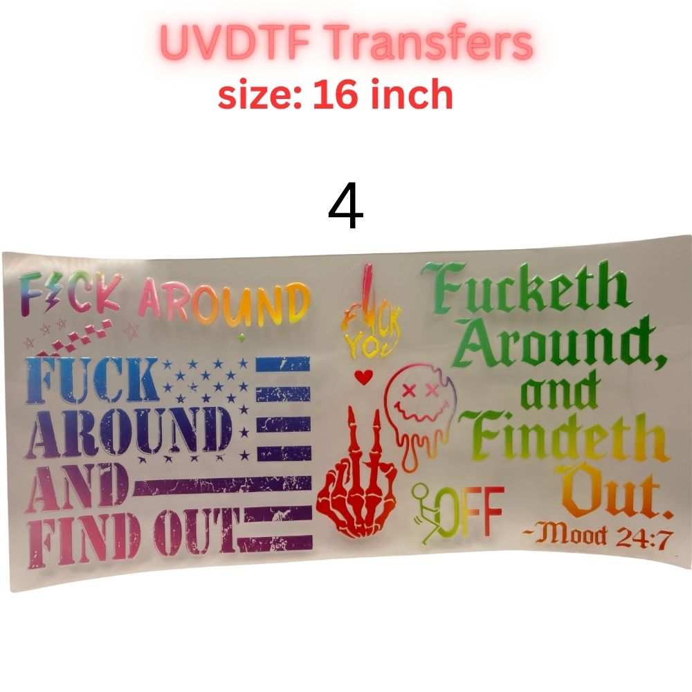 Adult Humor UVDTF Cup Wrap | Sarcastic Quote 16oz Libbey Wrap | Funny Attitude Tumbler Transfer | Bold Statement Decal | No Heat Press
