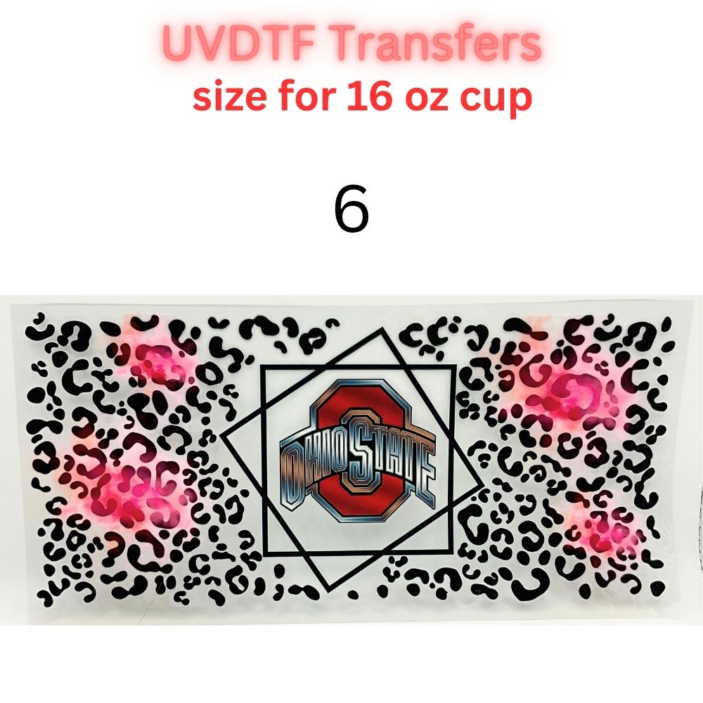Sports Fan Inspired UV DTF Cup Wrap | 16 oz Glass Can Decal | Basketball, Hockey & College Spirit Designs | Waterproof Permanent Transfer