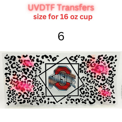 Sports Fan Inspired UV DTF Cup Wrap | 16 oz Glass Can Decal | Basketball, Hockey & College Spirit Designs | Waterproof Permanent Transfer
