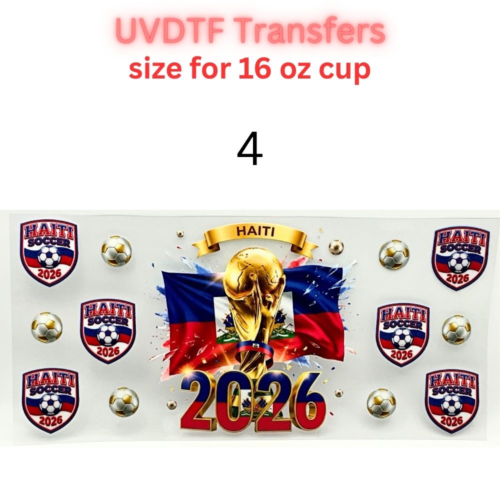Soccer Tournament Cup Wraps 2026 | UVDTF 16oz Glass Can Wrap | Country-Inspired Football Designs | World Sports Fan Decals