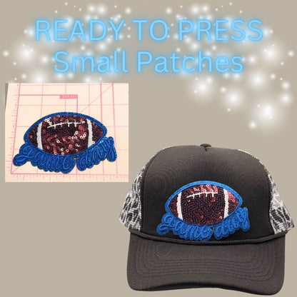 🏈⚾🏀🏐 READY TO PRESS – Sequin Sports Ball Patches (Small) ✨