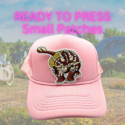 Ready to Press Dinosaur Patches – Cute Embroidered Heat Press Patches for Hats, Kids Shirts & DIY Apparel