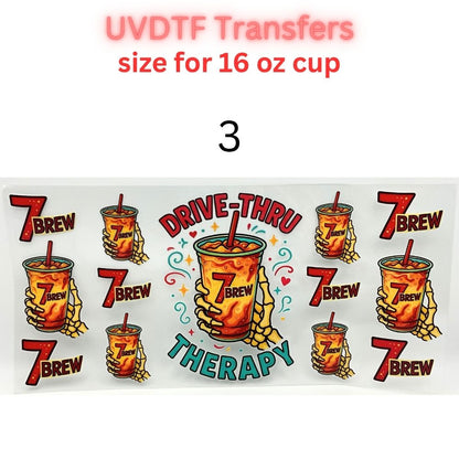 Cute Coffee & Lifestyle UV DTF Cup Wrap Bundle | 16oz & 40oz Tumbler Transfers | Funny, Western, Latina, Aesthetic Drinkware Decals