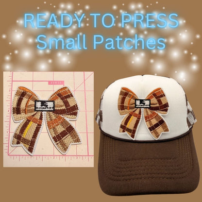 READY TO PRESS Neutral Luxe Embroidered Patches – Small Size