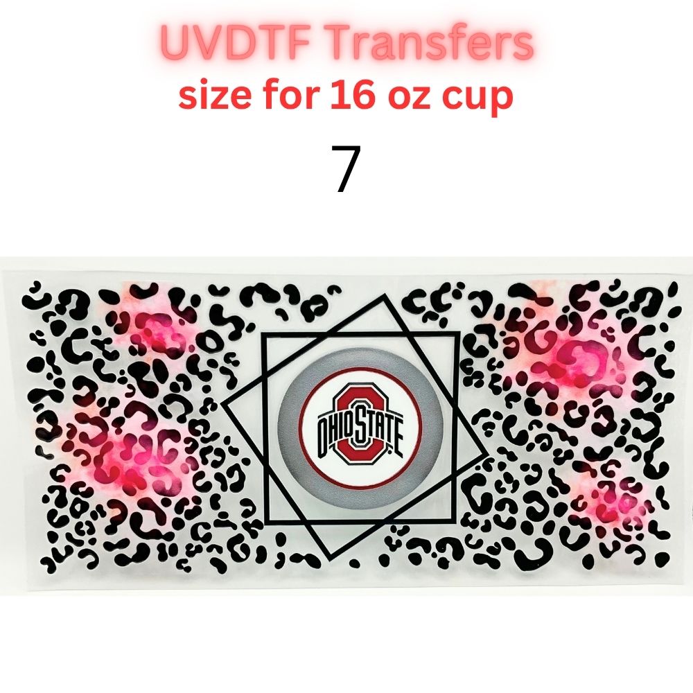 Sports Fan Inspired UV DTF Cup Wrap | 16 oz Glass Can Decal | Basketball, Hockey & College Spirit Designs | Waterproof Permanent Transfer