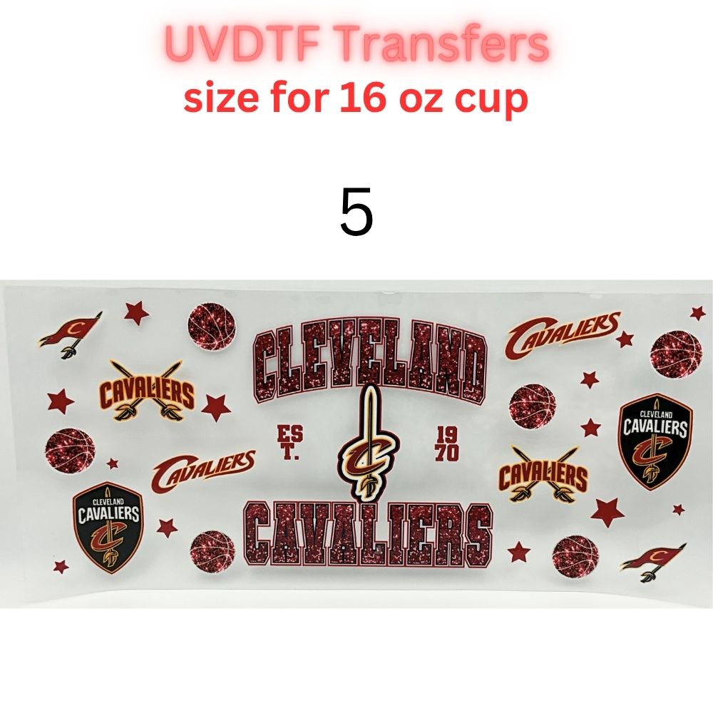 Pro Basketball City Team Inspired Wraps | UVDTF 16oz Glass Can Transfer | Pro Hoops Fan Cup Decals | Game Day Tumbler Wrap