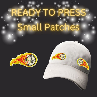 READY TO PRESS Small Sports Patches | Embroidered Iron-On Hat & Apparel Patches