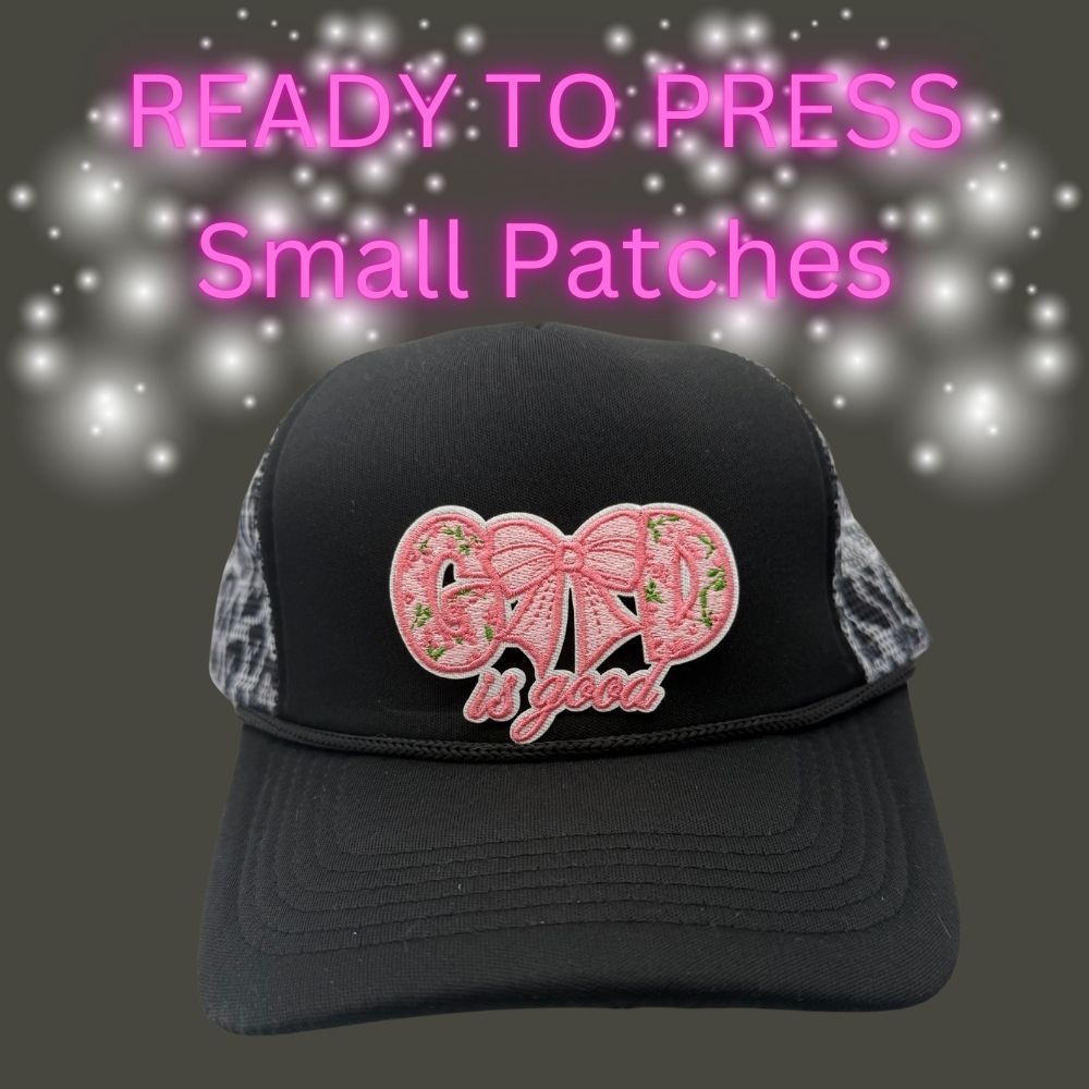 ✨ Ready to Press Small Patches – Faith, Cross, Pray & God Is Good Designs