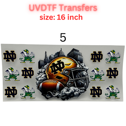 Football Helmet UV DTF Transfer Sheet – 16 Inch | College Color Inspired Game Day Wraps