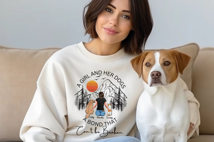 Customizable A Girl And Her Dogs PNG Perfect for Cricut Crafts! Personalize Shirts, Mugs, and More!