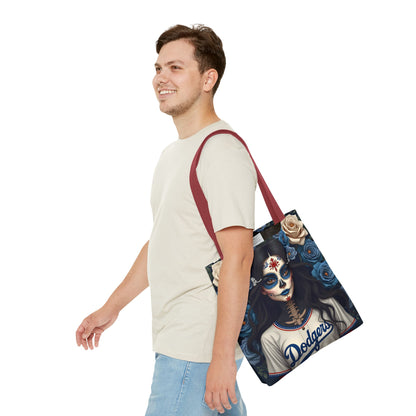 Sugar Skull Floral Tote Bag, Day of the Dead, Boho Style, Eco-Friendly Shopping, Casual Weekend Bag