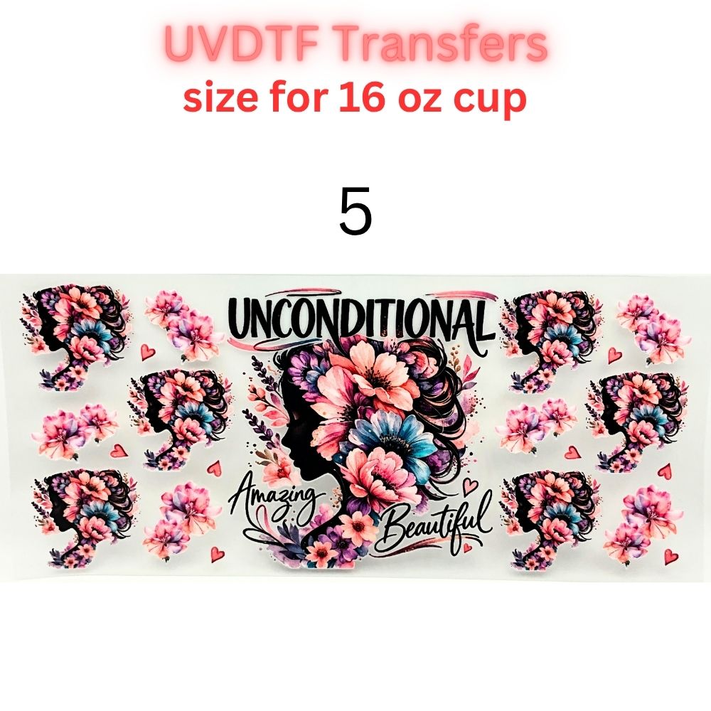 Mom Life & Lifestyle UV DTF Cup Wraps | 16oz Tumbler Transfers | Cheer, Floral, Grandma, Self-Love & Off-Road Designs