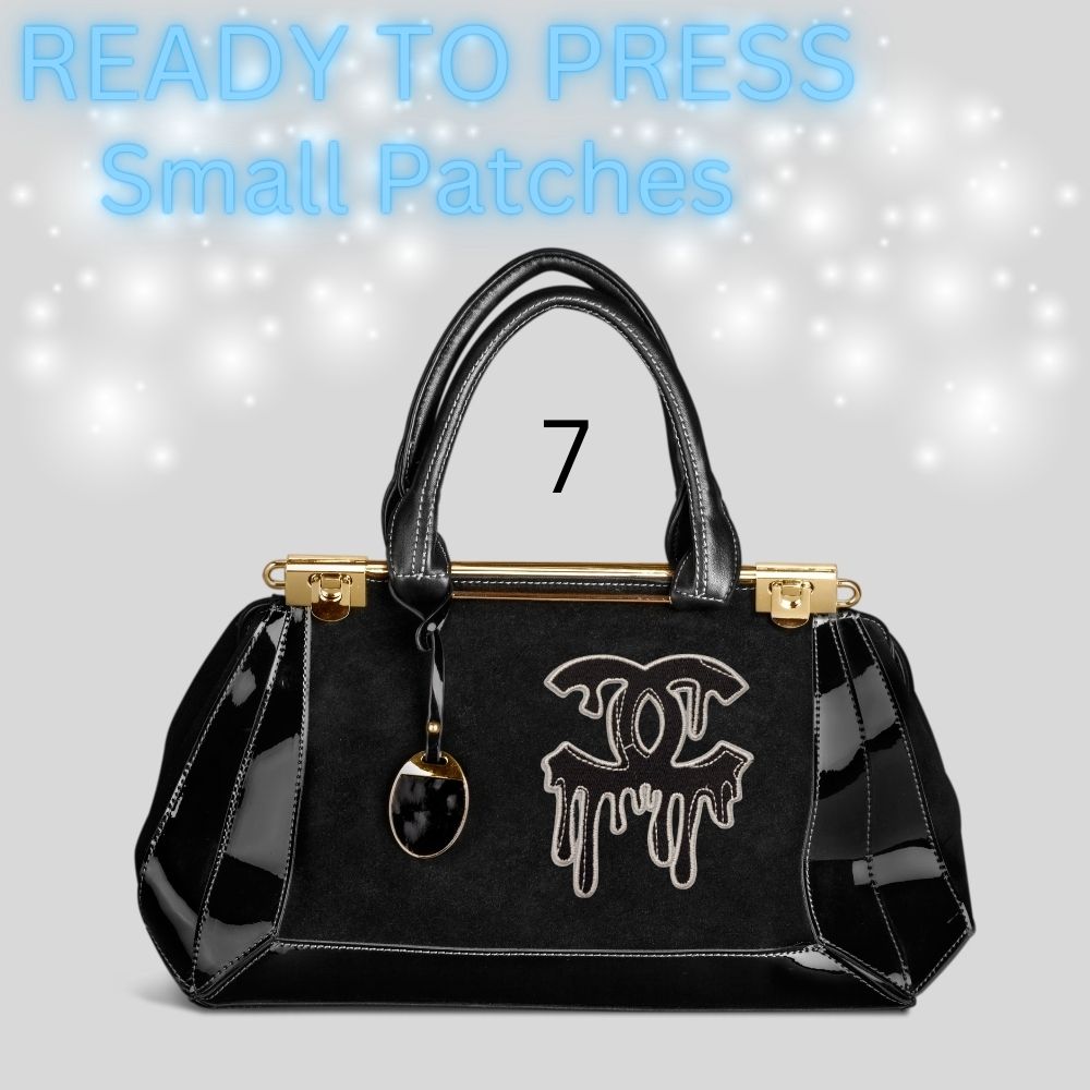 Designer-Inspired Sequin & Chenille Letter Patches – Ready to Press | Small Appliqués